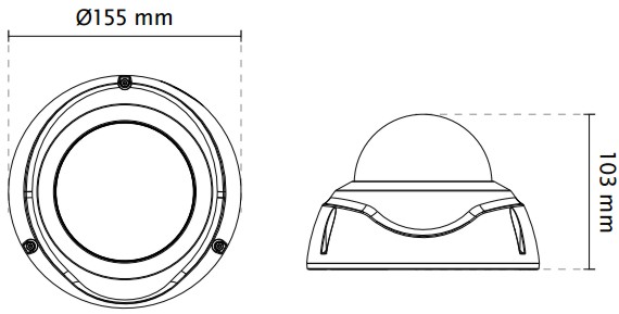 Vivotek FD9371-EHTV Dimensions