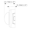 Geovision GV-FD3400 Hard Ceiling Mount Dimensions