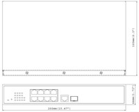 Geovision GV-POE0801 Dimensions